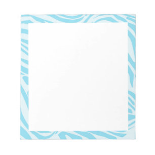 Bloco De Notas Padrão Zebra Azul