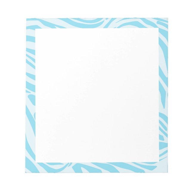 Bloco De Notas Padrão Zebra Azul (Frente)