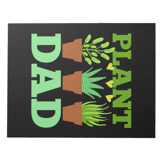 Bloco De Notas Padre Gift Plant Pai Gardener (Frente)