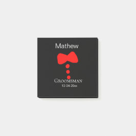 Bloco De Notas padrinho de casamento adiciona nome ano arco preto