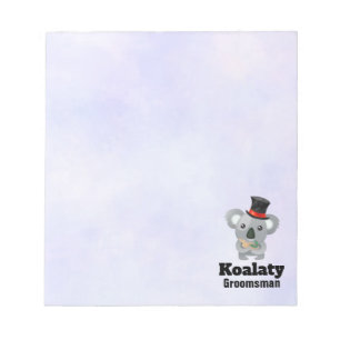 Bloco De Notas Padrinho de casamento bonito de Koalaty da chalaç
