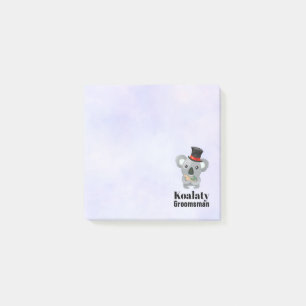 Bloco De Notas Padrinho de casamento Cute Koala Pun Koalaty