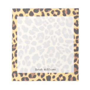 Bloco De Notas Padrões da pele animal do impressão do leopardo