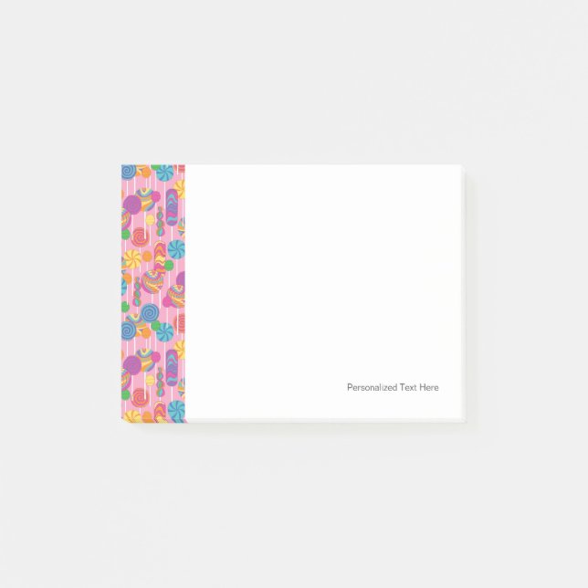 Bloco De Notas Padrões de doce Lollipops (Frente)