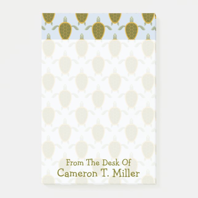 Bloco De Notas Padrões De Feixes De Tartarugas Marinhas| Adicione (Frente)