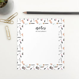 Bloco De Notas Padrões de Maquiagem com Nome Personalizado