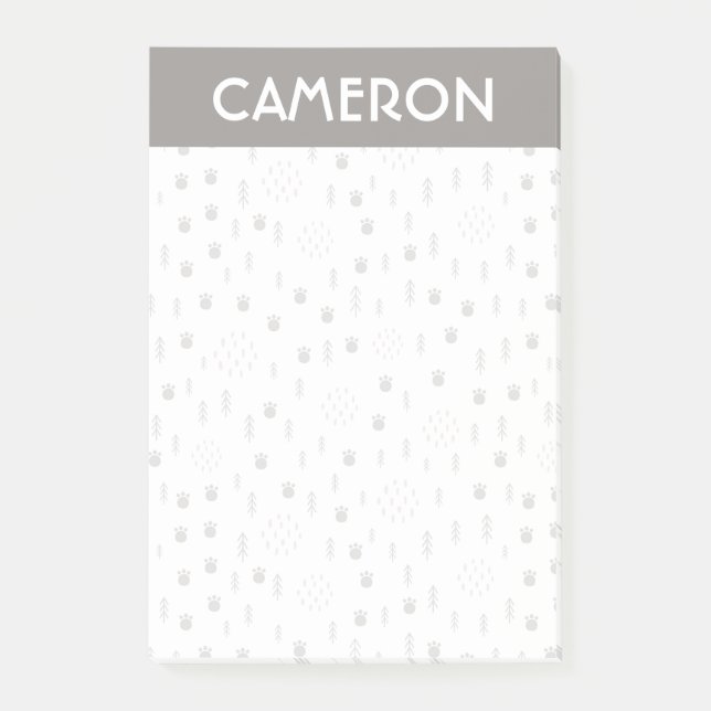 Bloco De Notas Padrões De Via De Animais Da Floresta Única (Frente)