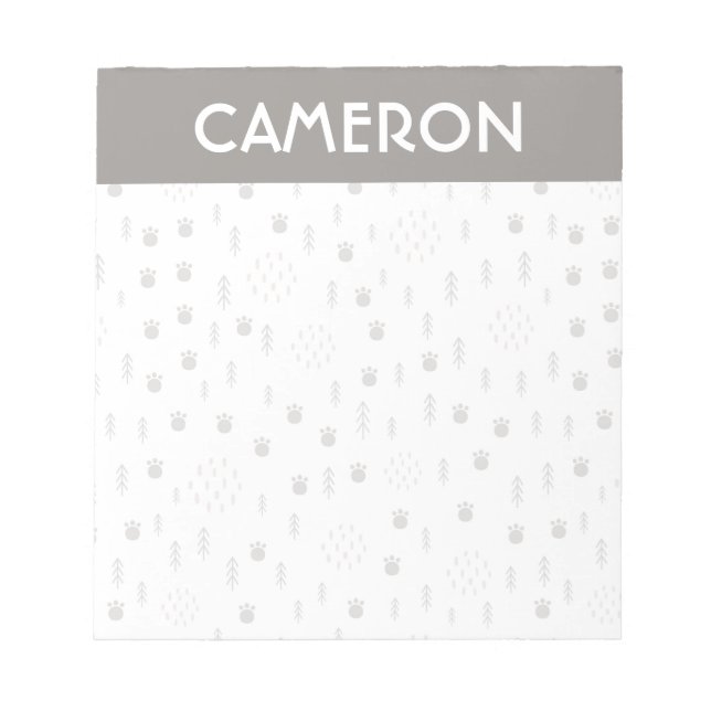 Bloco De Notas Padrões De Via De Animais Da Floresta Única (Frente)