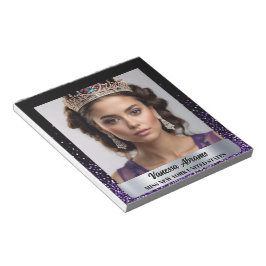 Bloco De Notas Página de Autógrafo Purple Glitz Shimmer da Pagean