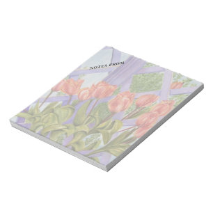 BLOCO DE NOTAS PÁGINA DE NOTA PERSONALIZÁVEL DO ORANGE TULIPS