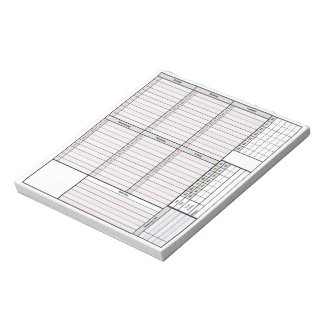 Bloco De Notas Página do Planejador Semanal com rastreador e grad