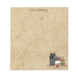 Bloco De Notas Página inicial do Country Primitive Foley Art Blue