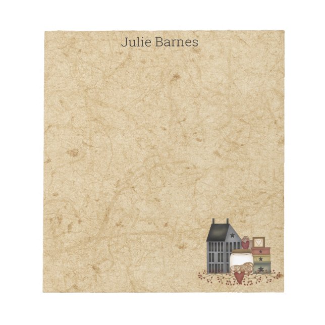 Bloco De Notas Página inicial do Country Primitive Foley Art Blue (Frente)