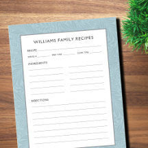 Página Receber Nome da Família | Vintage Blue Flor