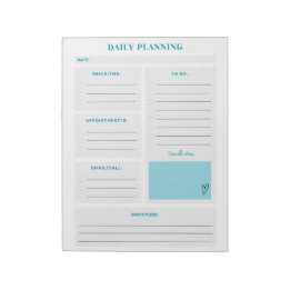 Bloco De Notas Páginas de Planejador Diário Minimalista
