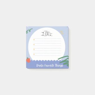 Bloco De Notas Pai Coisas Favoritas Dia de os pais Personalizável