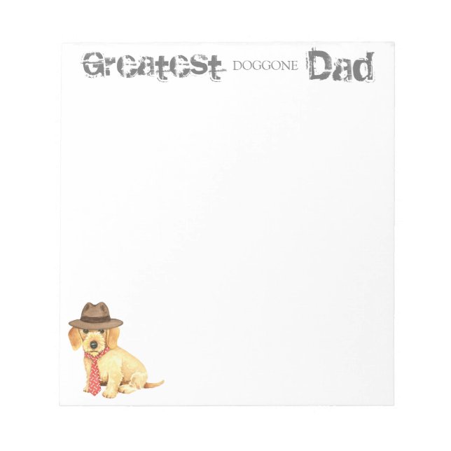 Bloco De Notas Pai de Dachshund com fio (Frente)
