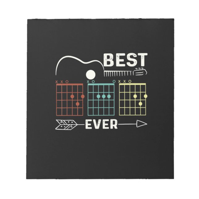 Bloco De Notas Pai Guitarrista Melhor Nunca Aniversário (Frente)