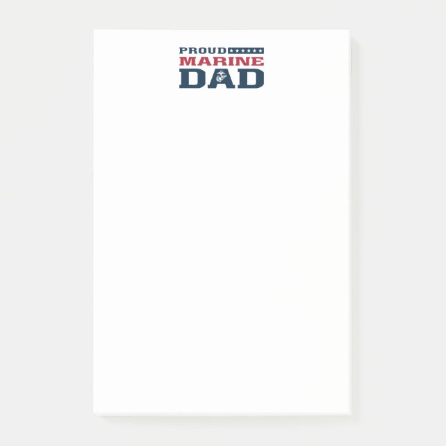 Bloco De Notas Pai marinho orgulhoso (Frente)