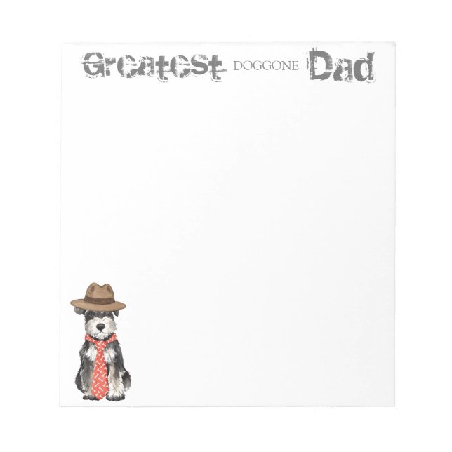 Bloco De Notas Pai Miniatura Schnauzer (Frente)