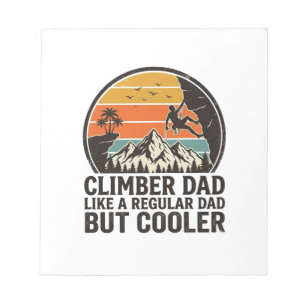 Bloco De Notas Pai Montanhista Vintage Pôr do Sol Camiseta Divert