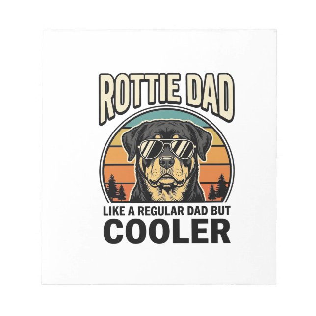 Bloco De Notas Pai Rottie Como um Pai Normal Mas Design Mais Lega (Frente)
