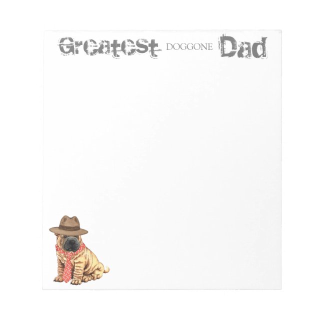 Bloco De Notas Pai Shar-Pei Chinês (Frente)