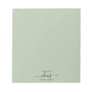Bloco De Notas Painel de papel do Moen Sage Green Ideds