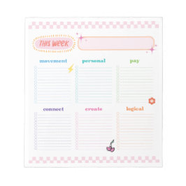 Bloco De Notas Painel de Planejamento de Bloco de Tempo