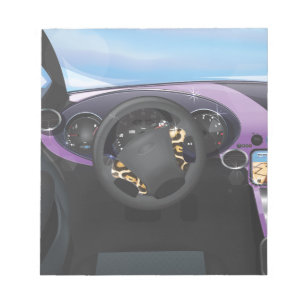 Bloco De Notas Painel do carro de esportes