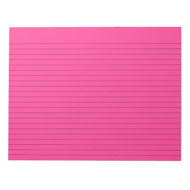 Bloco De Notas Paisagem Alinhada Fuchsia Francesa (Frente)
