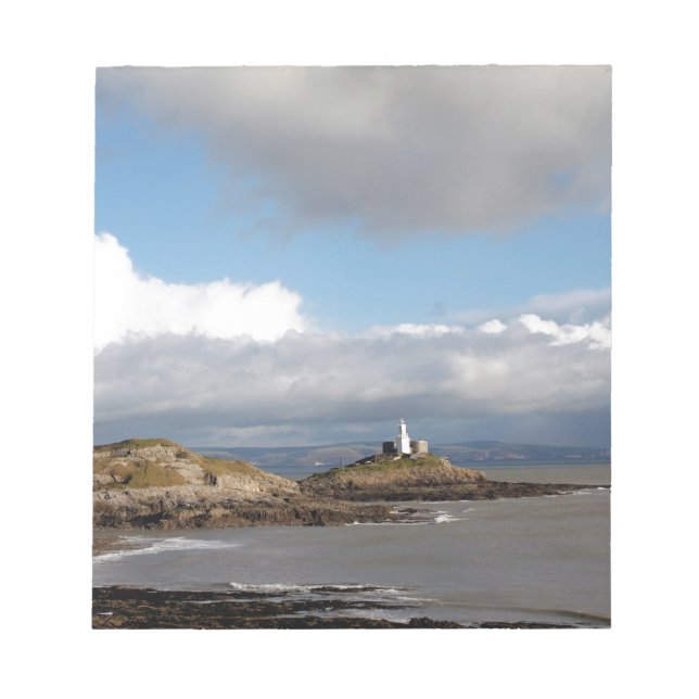 Bloco De Notas Paisagem costeira e farol (Frente)