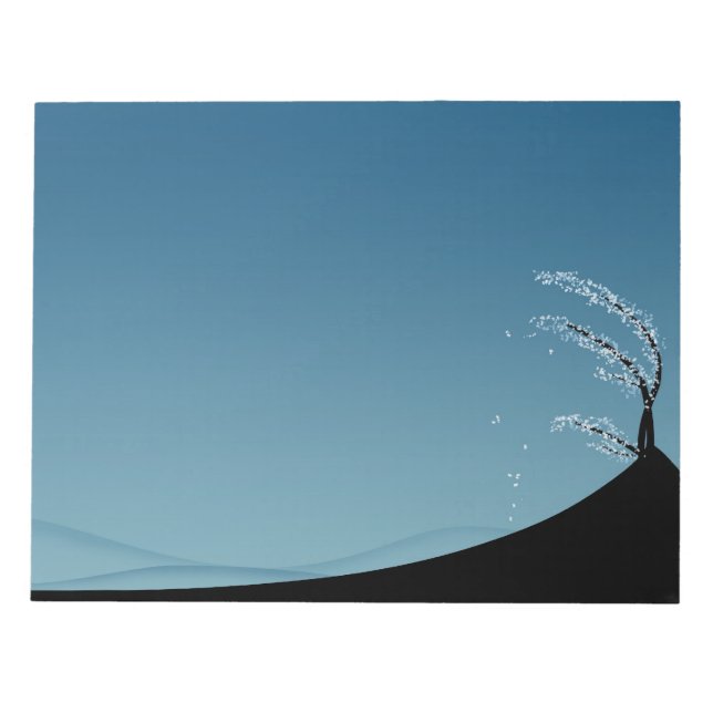 Bloco De Notas Paisagem de Época Coberta por Neve (Frente)