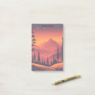 Bloco De Notas Paisagem de Floresta Sunset de Montanha Personaliz