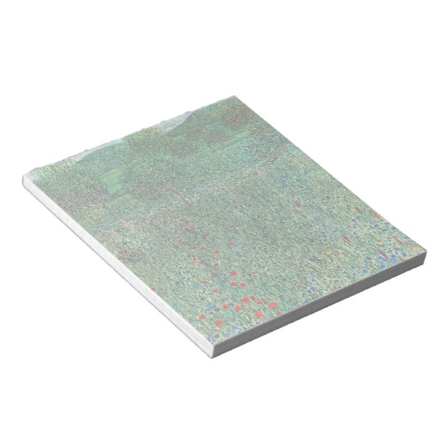 Bloco De Notas Paisagem de Jardim de Gustav Klimt (Inclinado)