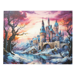 Bloco De Notas Paisagem do Castelo Conceito Abstrato Cena Colorid