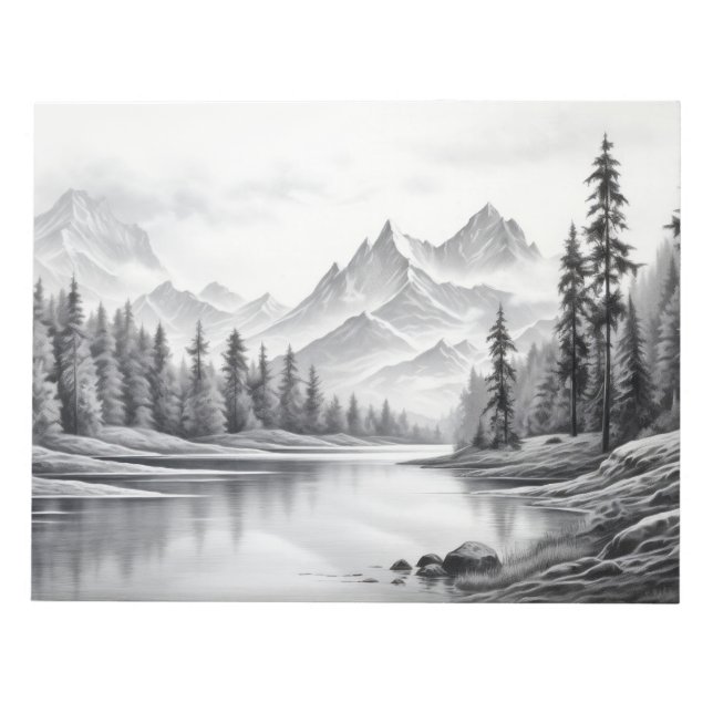 Bloco De Notas Paisagem Monta Vale Invólucro Natural (Frente)