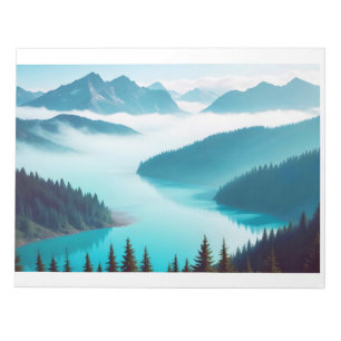 Bloco De Notas Paisagem Panorâmica Monta Natureza Picturesca
