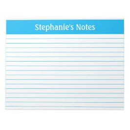 Bloco De Notas Paisagem Personalizada do Sky Blue Lined 11 x 8.5