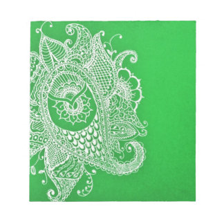 Bloco De Notas Paisley verde