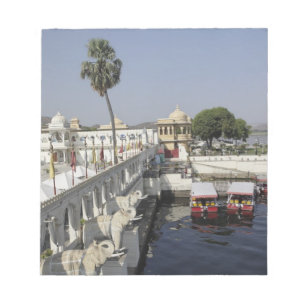Bloco De Notas Palácio Jag Mindar, Lago Pichola, Udaipur, Índia.