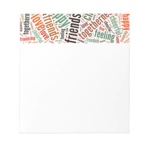 Bloco De Notas Palavras positivas design