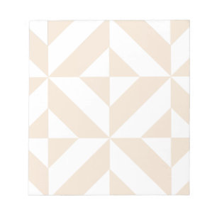 Bloco De Notas Pale Beige Geométrico Deco Cube Padrão
