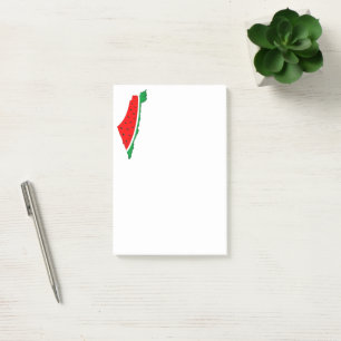 Bloco De Notas Palestina - Mapa Watermelon - Símbolo da liberdade