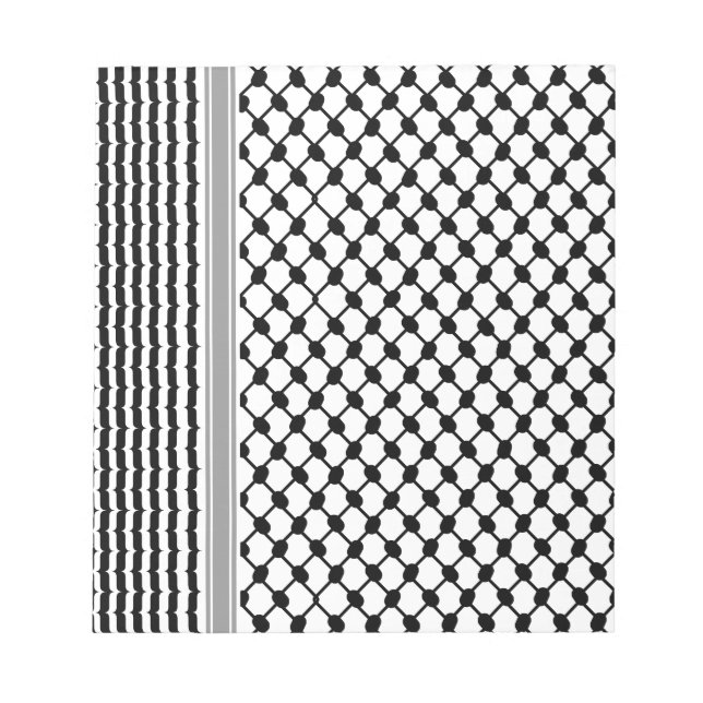 Bloco De Notas Palestino Hatta Keffiyeh Kufiya Folk (2 Padrão) (Frente)