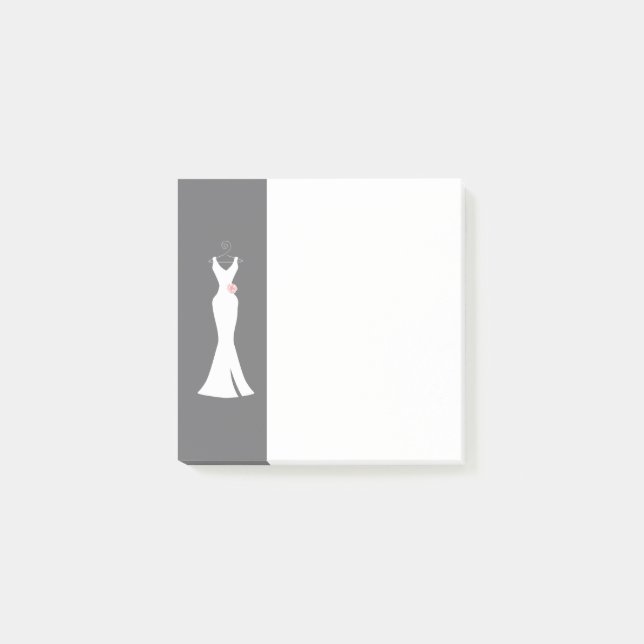 Bloco De Notas Palhaço branco elegante na Cinza - Design simples  (Frente)