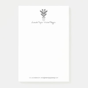 Bloco De Notas Palm Tree Doodle Tropical Minimalista