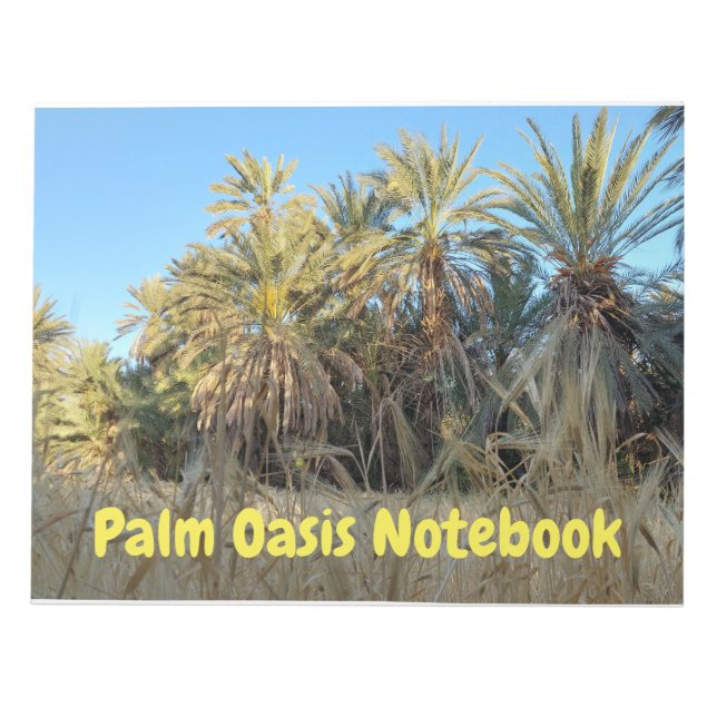 Bloco De Notas Palm trees oasis notebook (Frente)