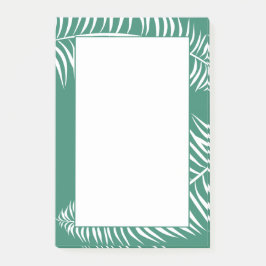 Bloco De Notas Palma Tropical Folha Verdant Verde e Branco