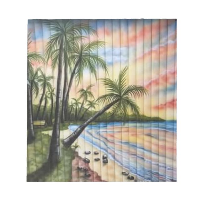 BLOCO DE NOTAS PALMAS TROPICAIS BRANQUEIRAS (Frente)